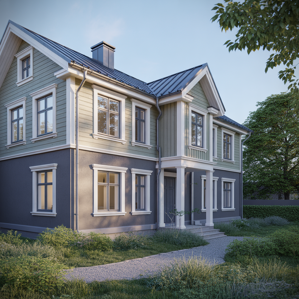 1.Forvandla ditt hus med hjalp av en stilren fasadrenovering som okar vardet