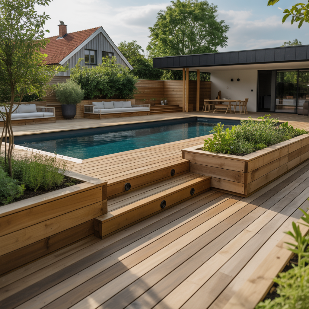 11.Sa bygger du ett hallbart och snyggt pooldack