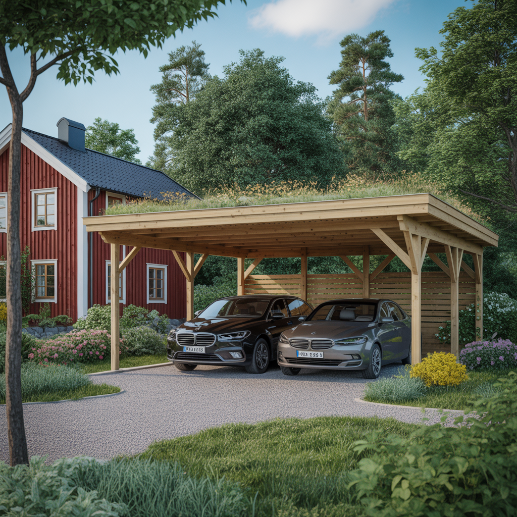 3.Hur bygger du en carport som smalter in i tradgarden