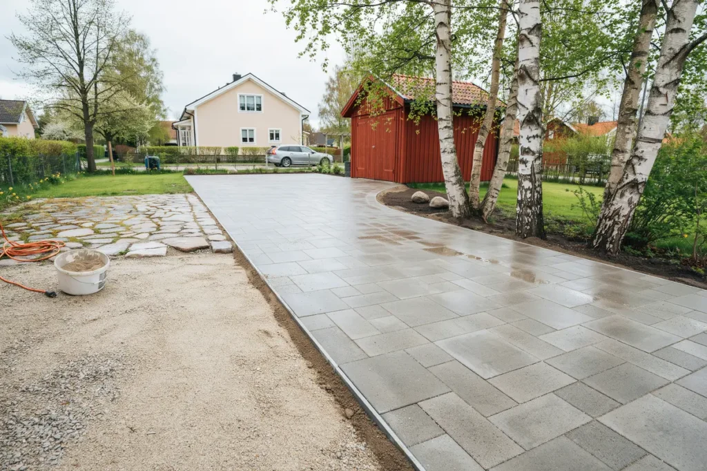 l gga om uppfarten s v ljer du marksten underarbete och lutning som h ller ver tid