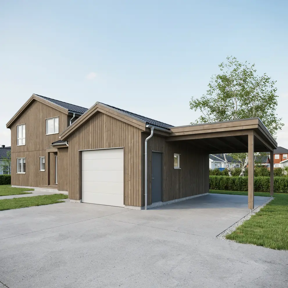 bygga garage carport med forrad nacka saltsjo boo sickla stockholm