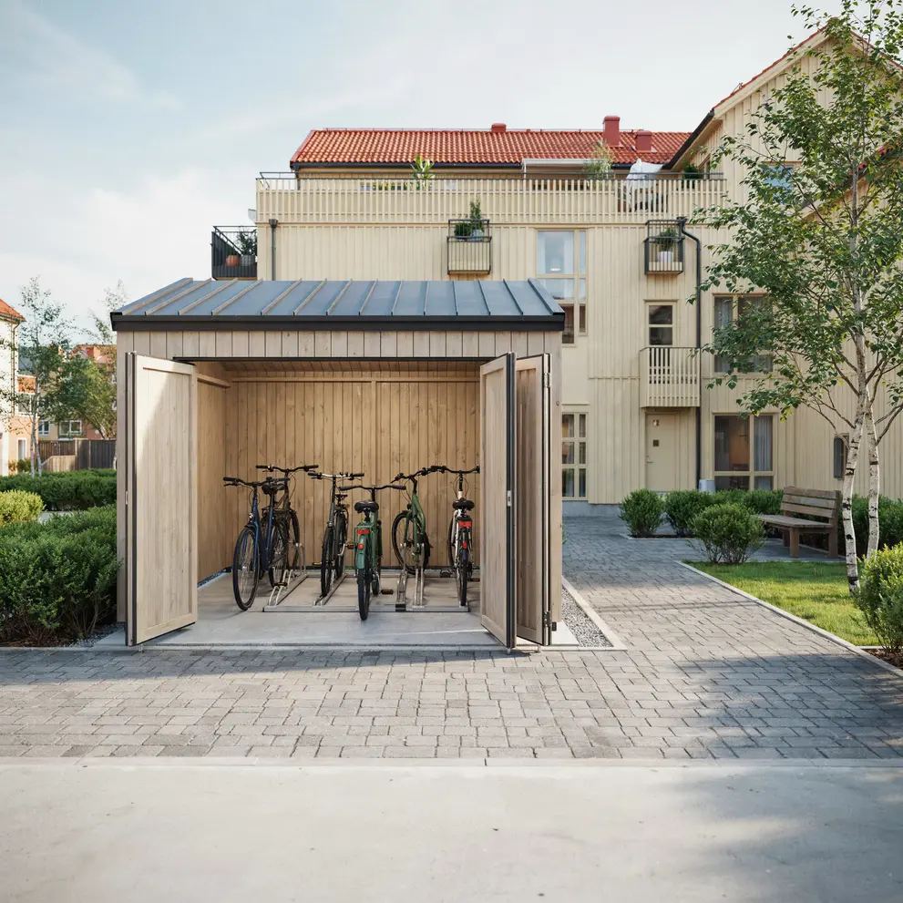 konstruktion bygga cykelforrad nacka saltsjo boo sickla stockholm